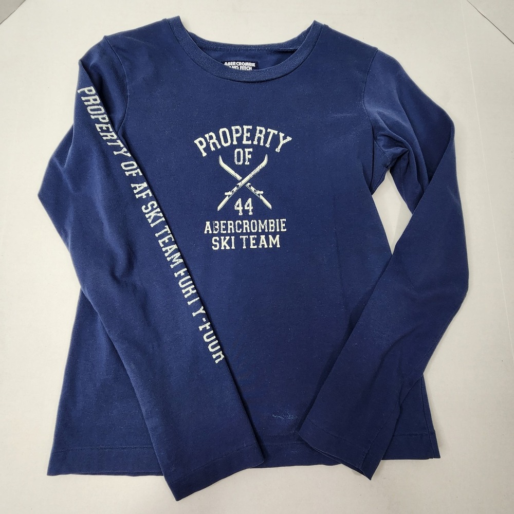 Vintage Y2K Abercrombie Fitch Long Sleeve T Shirt Womens Medium Ski Team Preppy